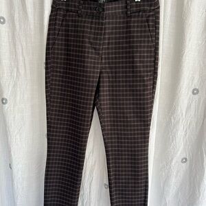 LOFT Woman’s Dark Brown Plaid Dress Pants